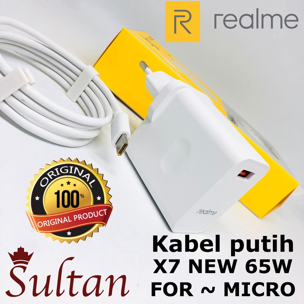 TRAVEL CHARGER ATAU CASAN REALME 8 MICRO-USB / TYPE-C REALME X7 65W ORIGINAL REALME