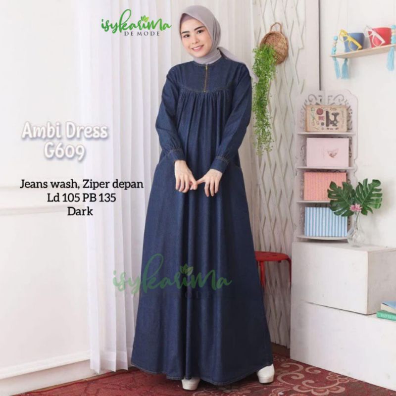 Dress Jeans- gamis Jeans- ninma dress -ambi dress