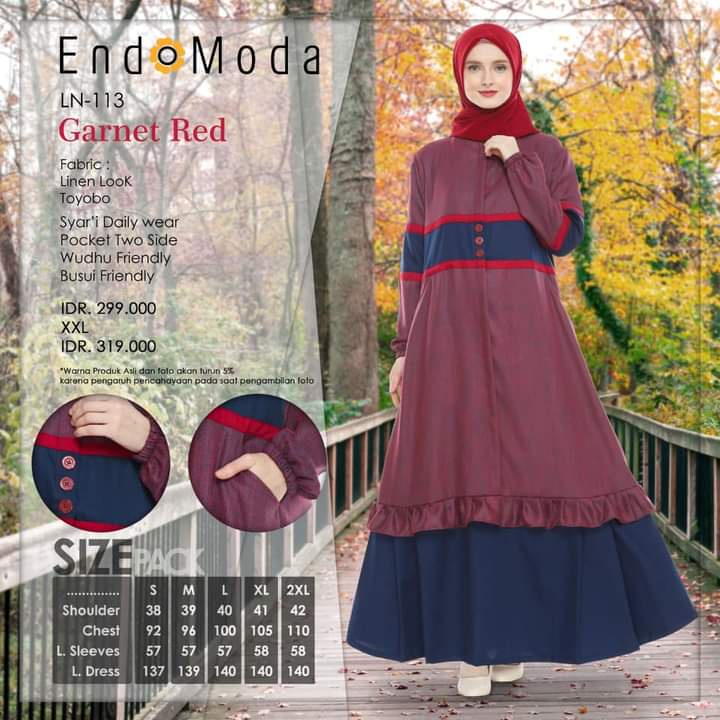 TERBARU GAMIS ENDOMODA LN 113 RED DISKON