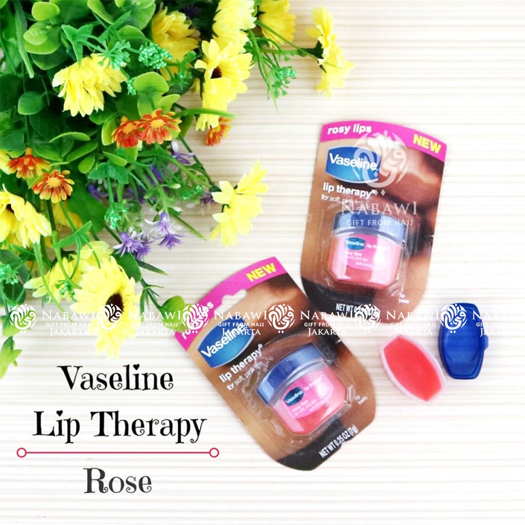 Vaseline Lip Therapy Rosy Lip Original USA 7g Pelembab Pencerah Bibir Kosmetik Jakarta