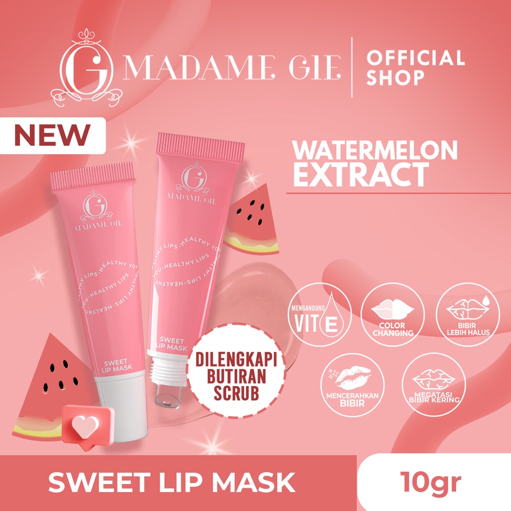 READY Madame Gie Masker Scrub Bibir Cerah / Sweet Lip Mask  - BPOM