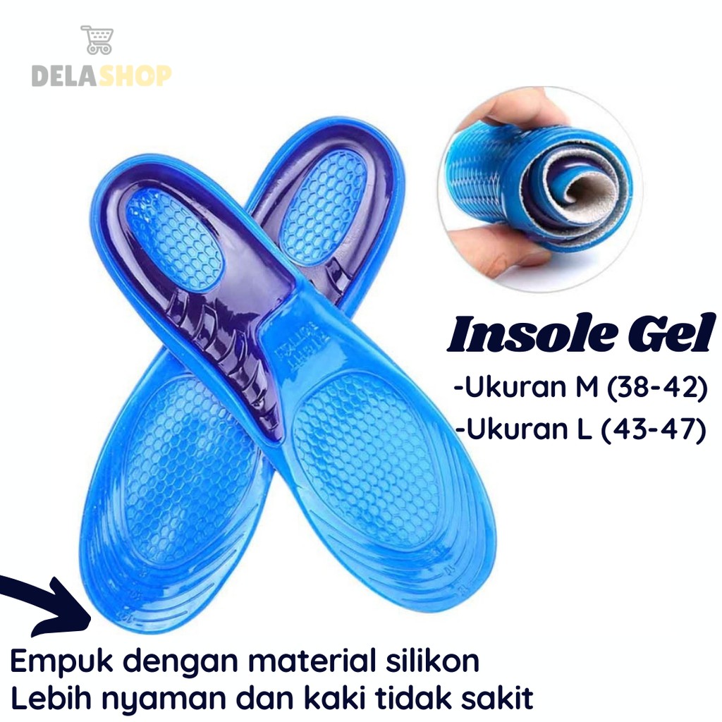 Insole Sepatu Bahan Silicon Gel Anti Slip