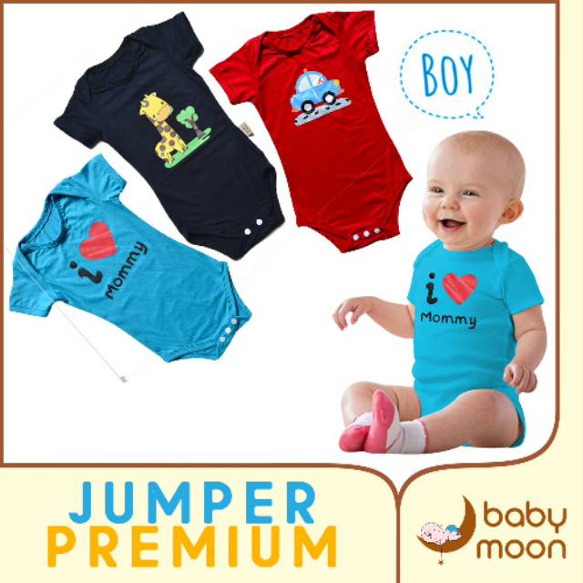Jumper premium bayi Jumper premium bayi pakaian jumper bayi baby moon jumper pendek bayi Body Suit Satuan