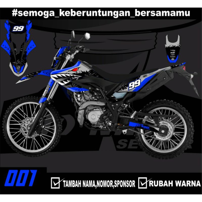 stiker setiker Decal Sticker Motor Cross WR155 Fullbody HIU  - Dekal Stiker WR 155 Desain Trail