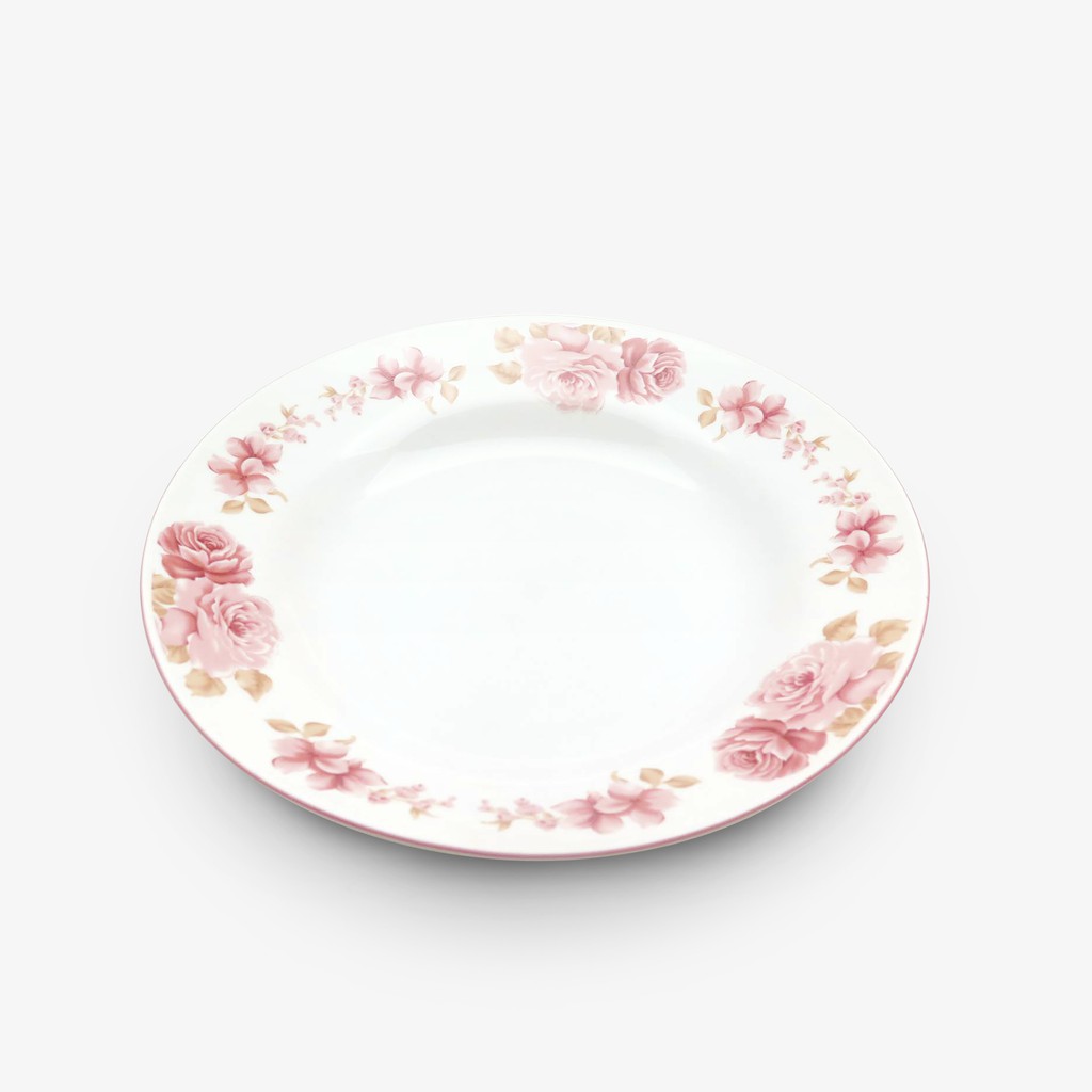 Piring Makan Cekung Pink Rossie 23cm isi 1-1