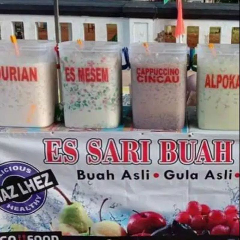 

paket lengkap es sari buah