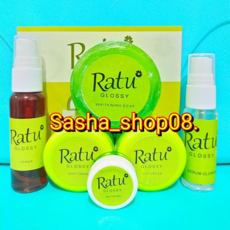 CREAM RATU GLOSSY LUXURY PAKET PENGELUPASAN + SERUM