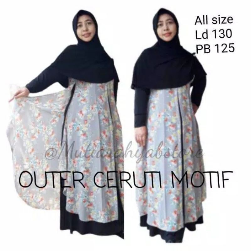 MUTIARAHIJABSTORE- LONG OUTER CERUTI MIX MOTIF