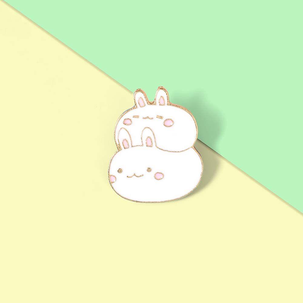 SKJK   Bunny Enamel Pin Hadiah Untuk Anak-Anak Kartun Aksesoris Perhiasan Kerah Bros Travel Commemorative Lapel Pin Bros Pin