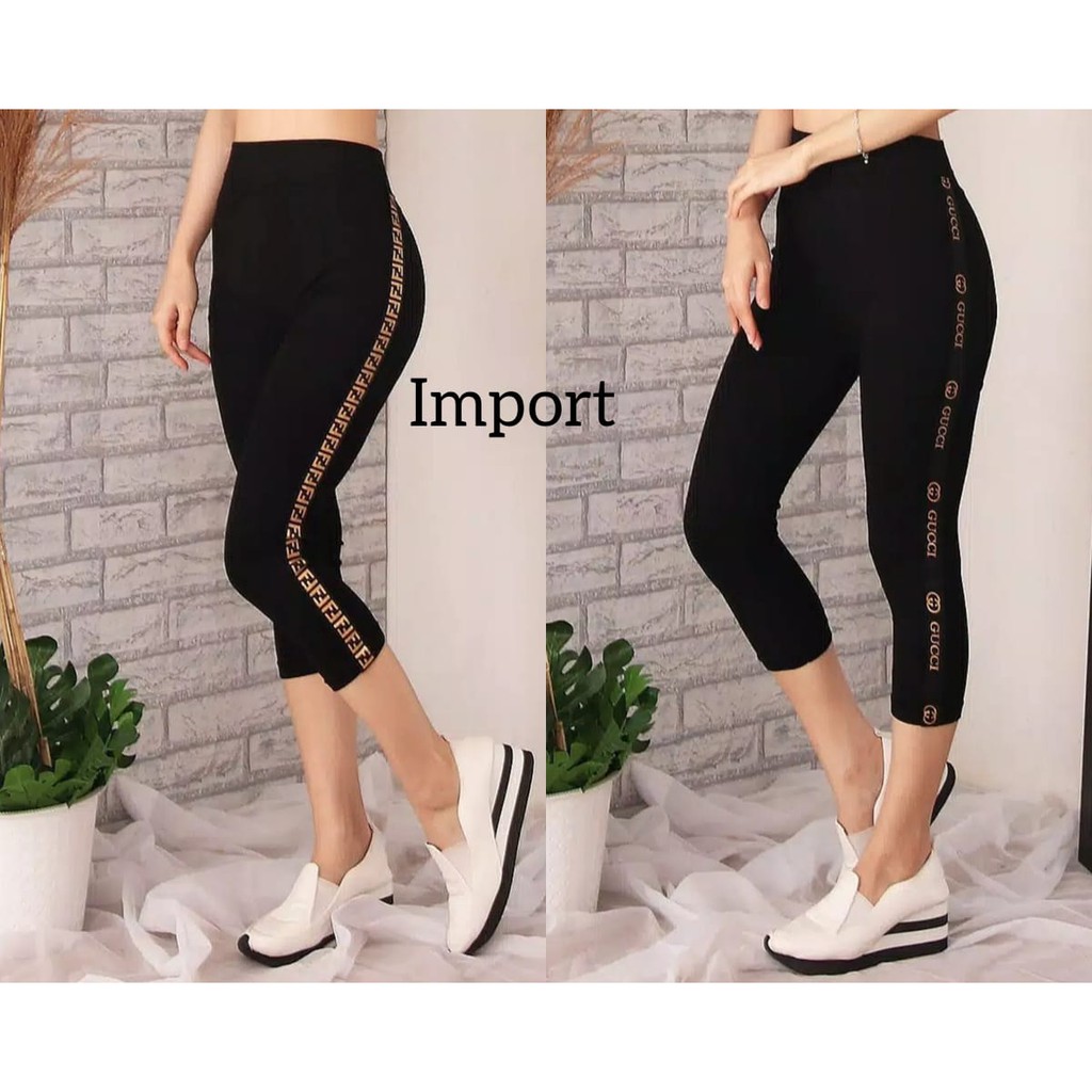 NEW LEGGING IMPORT MURAH 7/8 LIST COKLAT