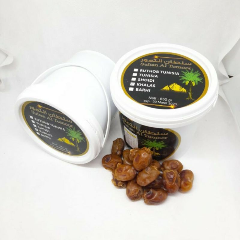 

Kurma Khalas Sultan Al Tomoor Kemasan Ember 850gr Bandung