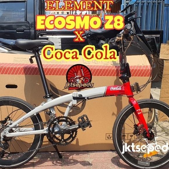 Sepeda Lipat Element Ecosmo Z8 Coca Cola Yulandashop2