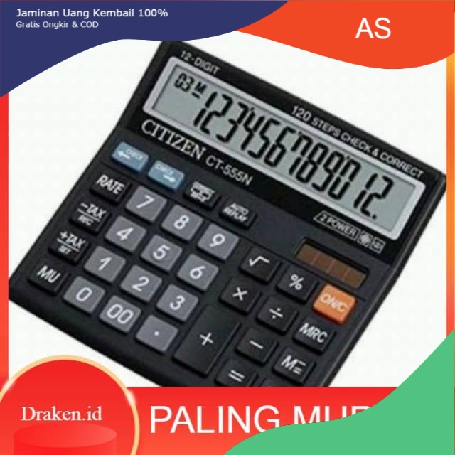 

Murah [COD} Kalkulator Citizen CT 555 N 12 Digit