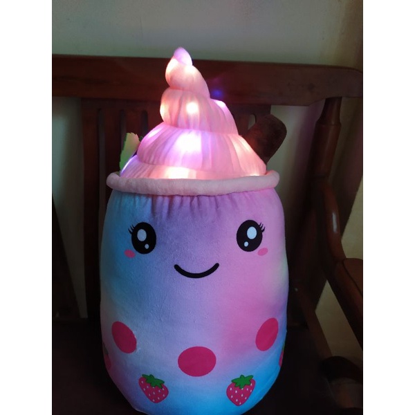 boneka boba rainbow / boneka boba rainbow LED /boneka boba rainbow ice cream /boneka boba rainbow le