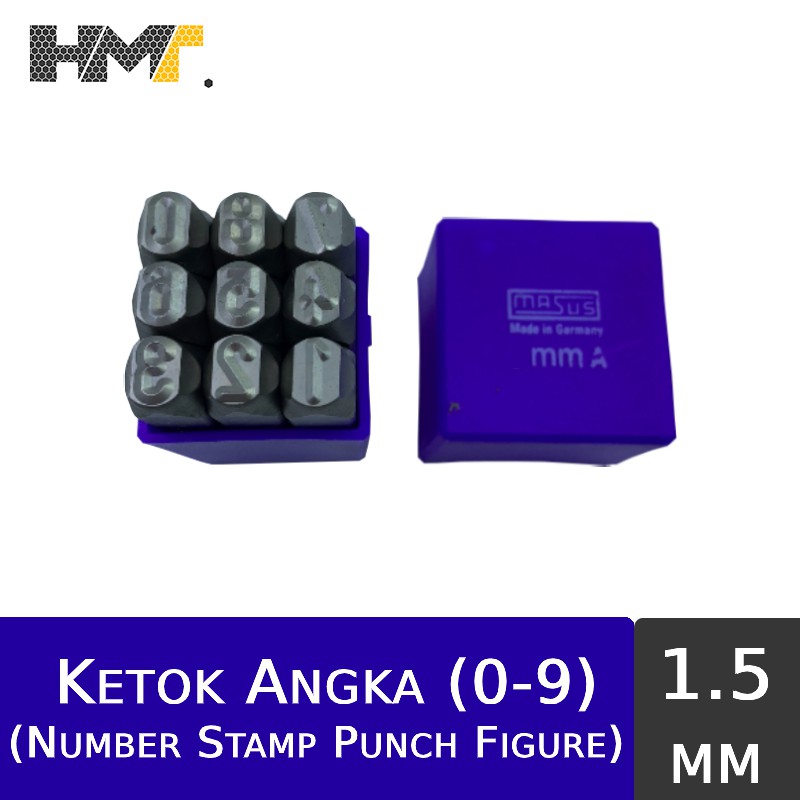 

MASUS Ketok Angka (0-9) 1.5mm / Number (0-9) Stamp Punch Figure