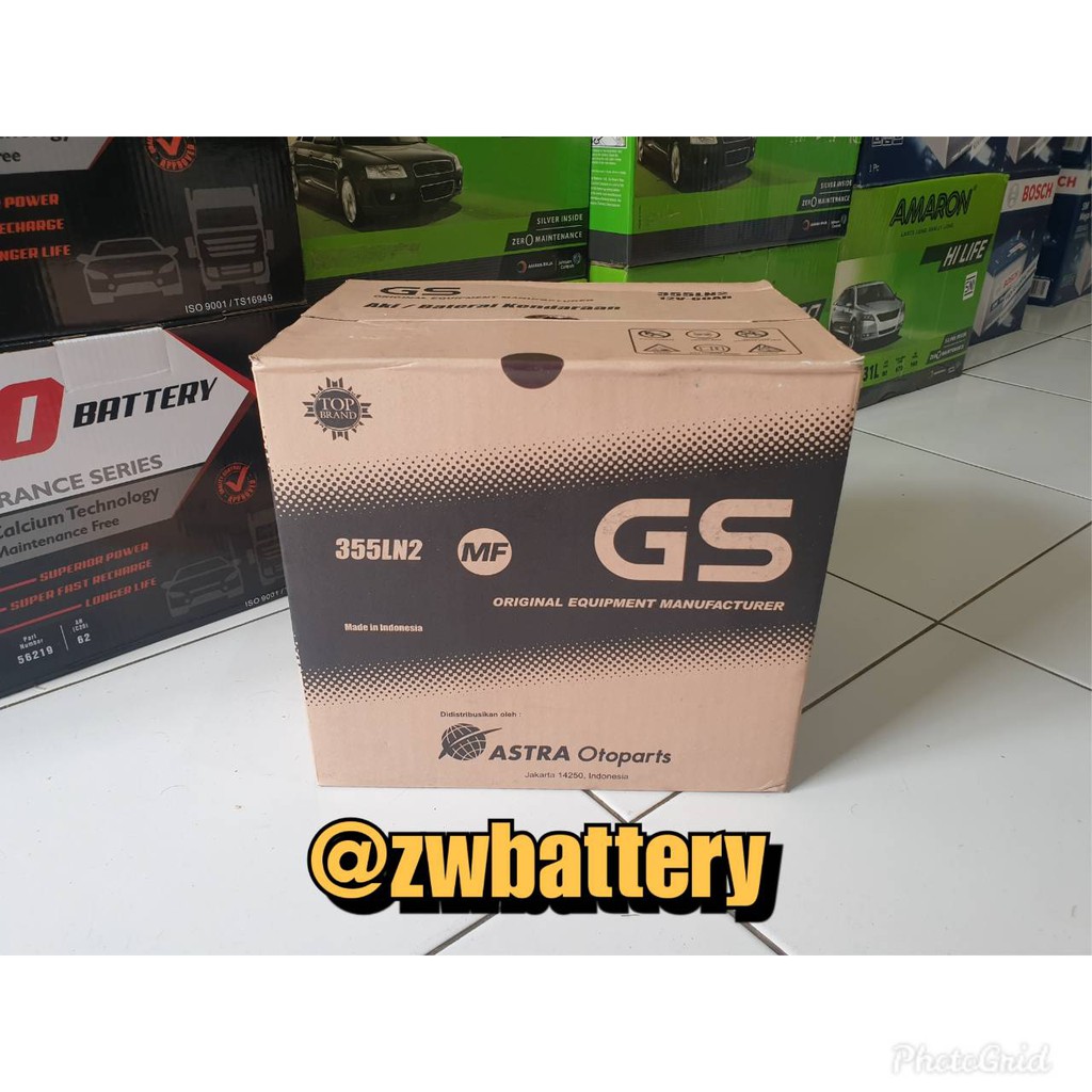 Aki Mobil ALL NEW FORTUNER BENSIN GS MF OEM 355LN2 / LN2 | 12V - 60Ah