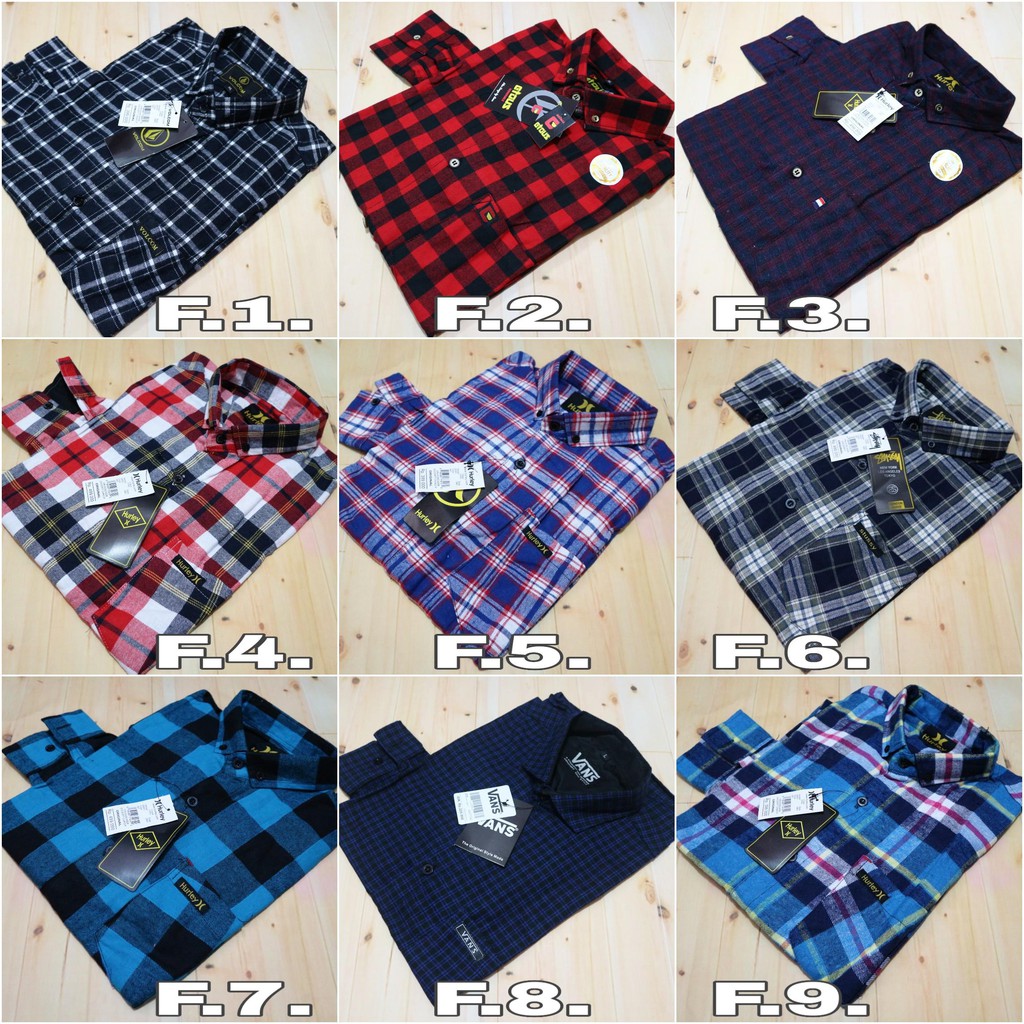 Kemeja flanel pria lengan panjang premium grosir flanel murmer