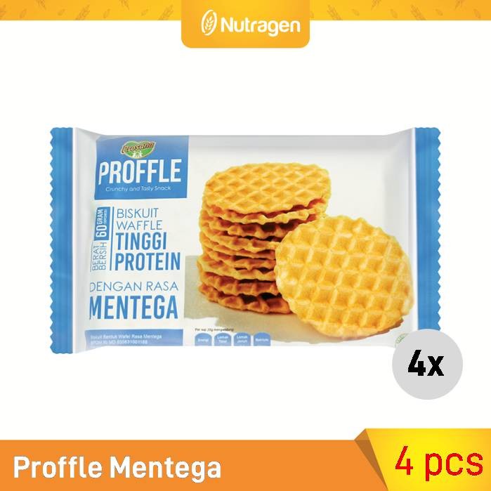 

Proffle High Protein Waffle Mentega isi 4 @60gr - BARU
