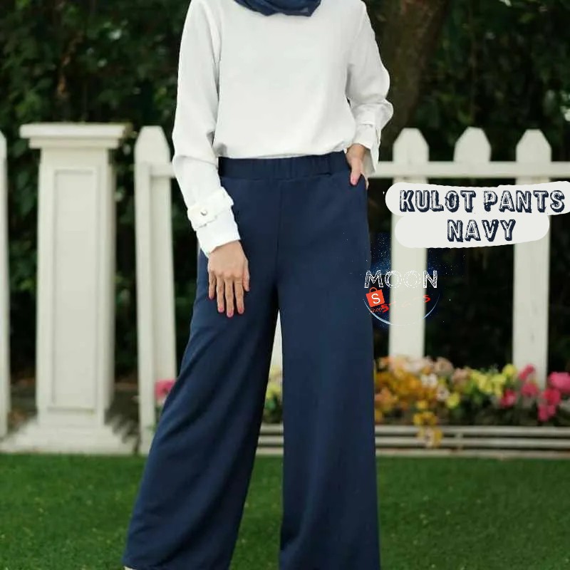CULLOTS PREMIUM ✅ SIZE L-4XL 45-85kg BIG SIZE Ready | Tebal & Nyaman Scuba Premium Grade S | Warna Varian Cantik Anggun | Shopee COD-Navy Blue