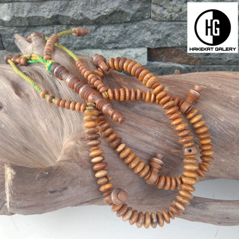 tasbih tijani kayu kelor emas original E02