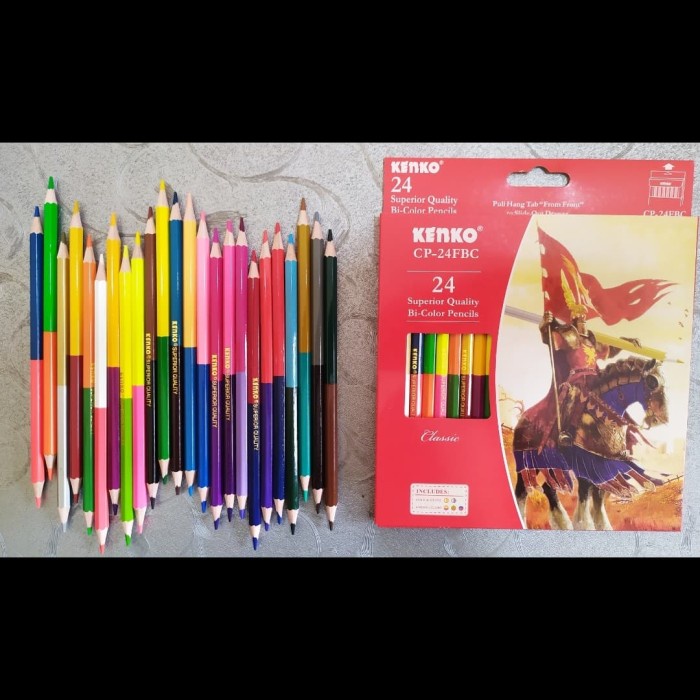 

Berkualitas Pensil Warna Kenko Cp-24 Fbc - Bi-Colour Dapat 48 Warna Bagus