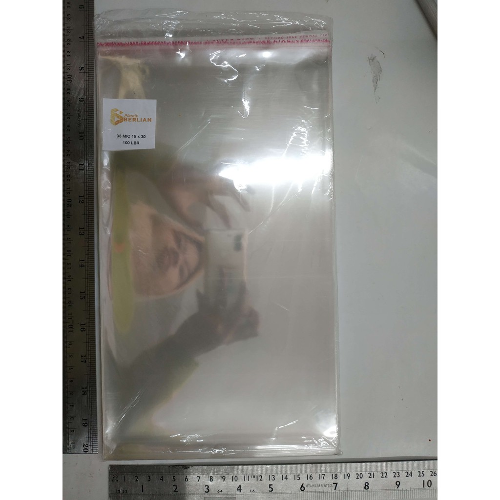 

HJK 18 x 30 cm Plastik OPP TEBAL (100 lbr) (lem/seal)