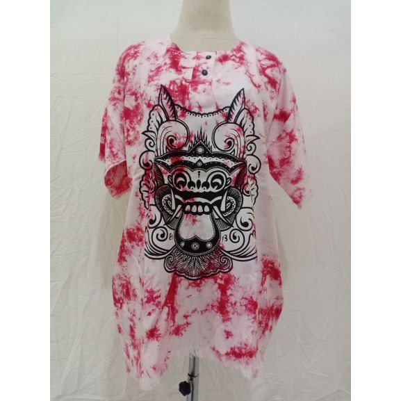 KAOS BARONG BALI DEWASA L &amp; XL TYE DYE MURAH HIGH QUALITY | BAJU BARONG BALI DEWASA PUTIH L &amp; XL