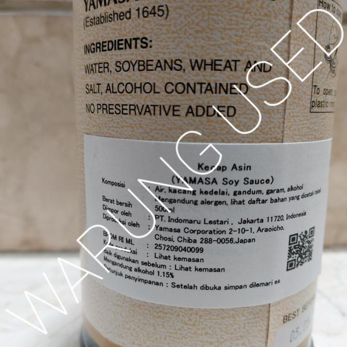 

Sale Yamasa Soy Sauce 500Ml /Shoyu/Kecap Asin Jepang/Saus Jepang