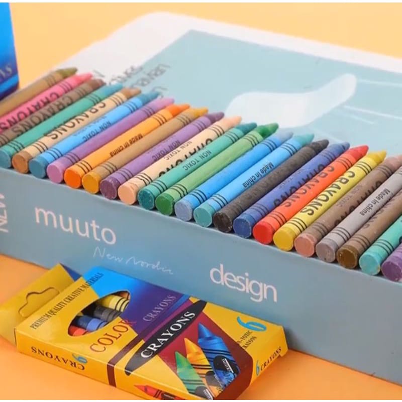 Crayon Menggambar Anak Sekolah Satu Set 24 Pcs Warna