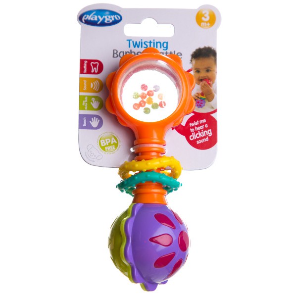 Playgro TWISTING BARBELL RATTLE 3M+ SNI BPA FREE