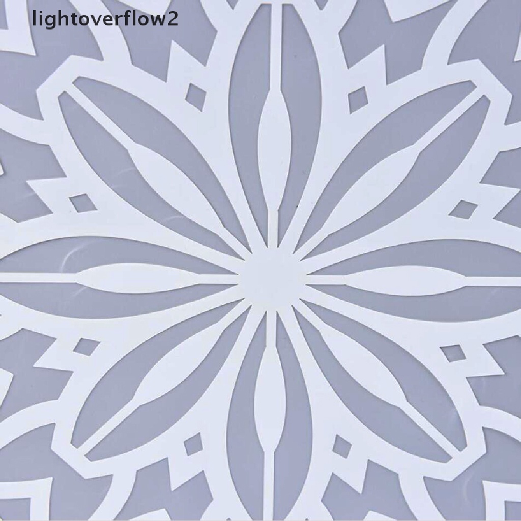 (lightoverflow2) Cetakan Stensil Cutting Dies Motif Mandala Ukuran 30x30cm Untuk Scrapbook / Craft DIY