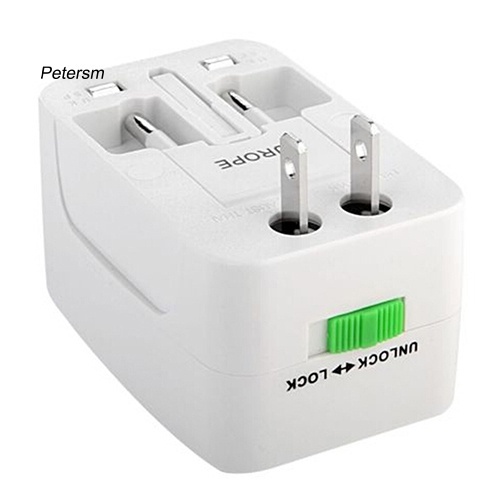 Colokan Travel Adaptor Universal Internasional Listrik Multi Konversi EU AU UK US Plug Stop Acc Plus