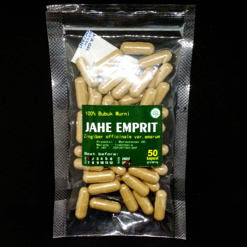 JAHE EMPRIT 50 KAPSUL / Masuk Angin, Kelelahan, Menghangatkan, Menjaga Stamina &amp; Daya Tahan, dll.