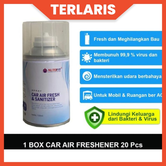 FOGING KABIN MOBIL DENGAN CAR AIR FRESH SANITIZER AUTOFIT 150 ML PEMBUNUH KUMAN BAKTERI VIRUS