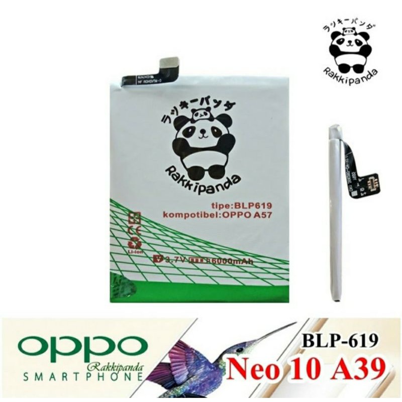 Baterai Batre Batrai Battery Rakkipanda Oppo BLP-619 Oppo A39 Oppo A57 Oppo Neo 10 BLP619 BLP 619