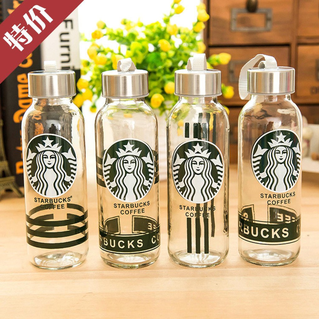 botol minum tumbler Portable Sports Glass Water Bottles 300ml / Botol Minum