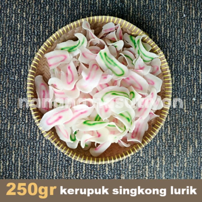 

Kerupuk krupuk singkong jawa lurik doreng mentah netto 250gram