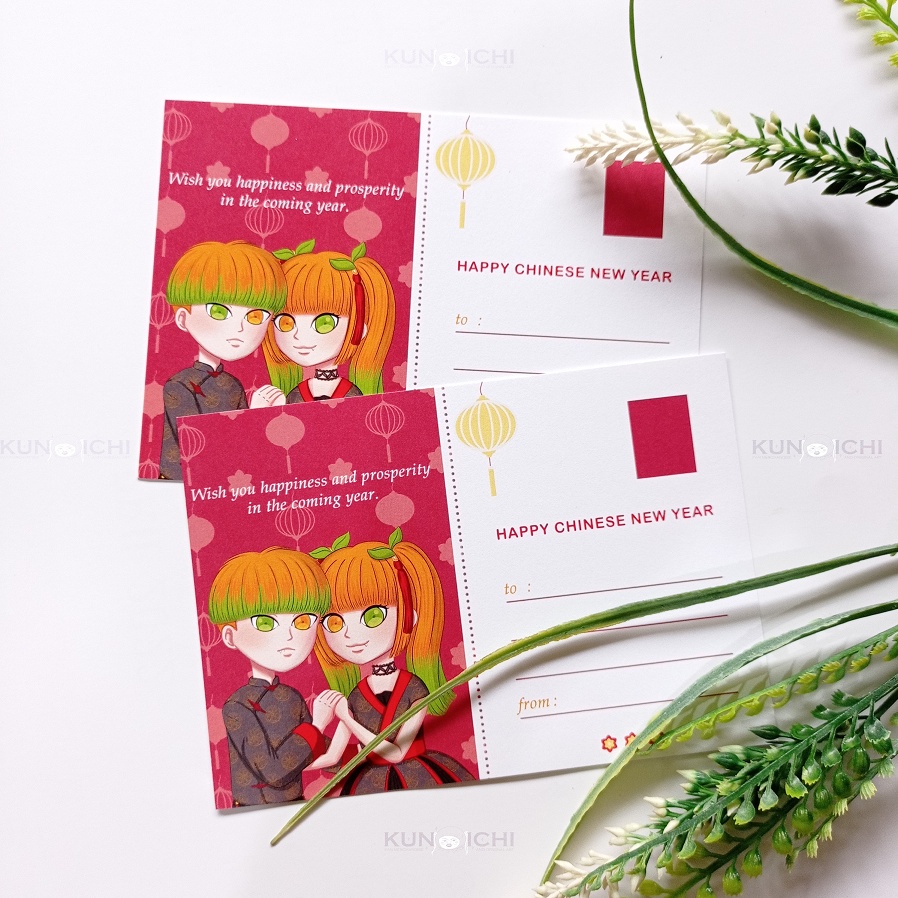 

Kartu Ucapan Imlek / Chinese New Year Postcard Anime Kartu Pos