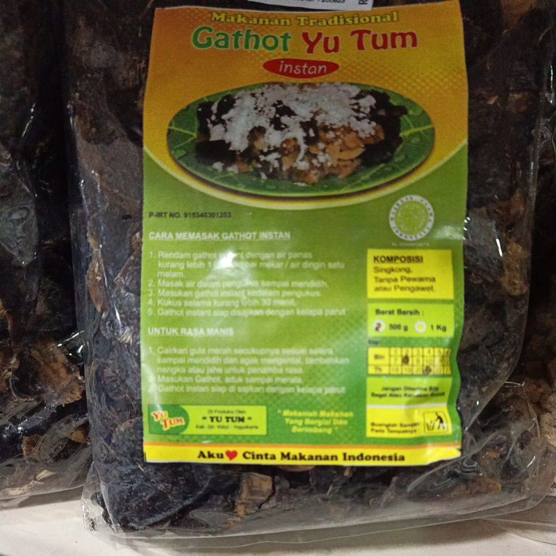 Gathot dan Tiwul Yu Tum Instan 500 gram