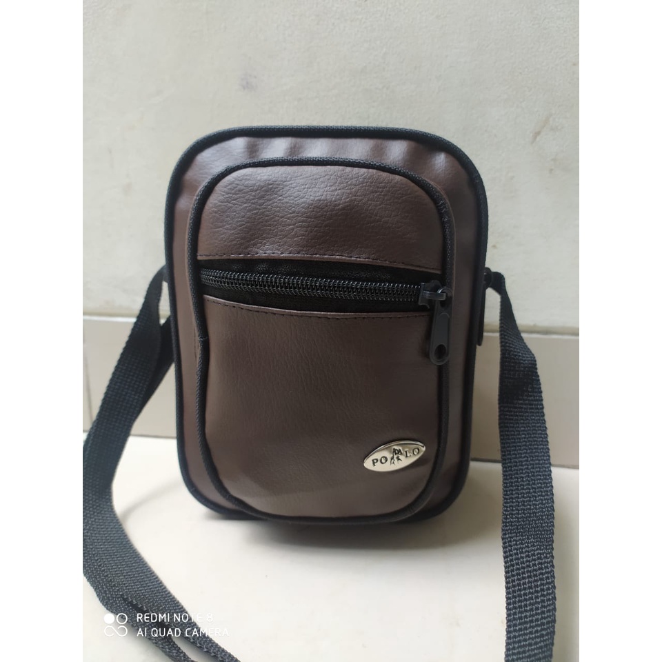 Tas Kulit Slempang Polo Spon ( HARGA GROSIR ) Tas Pria - Tas Wanita - Tas Anak - Tas Hp - Tas Murah - Tas Pinggang - Tas Slimbag - Tas Kulit