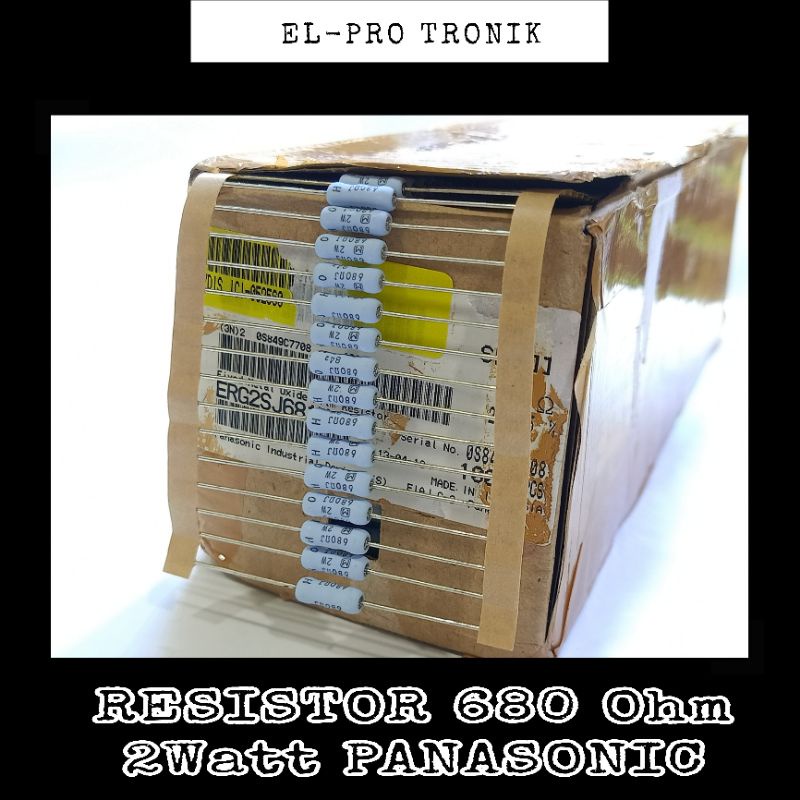 Resistor 680 Ohm 2 watt Panasonic | Resistor 2w 680 | Resistor 680ohm 2watt