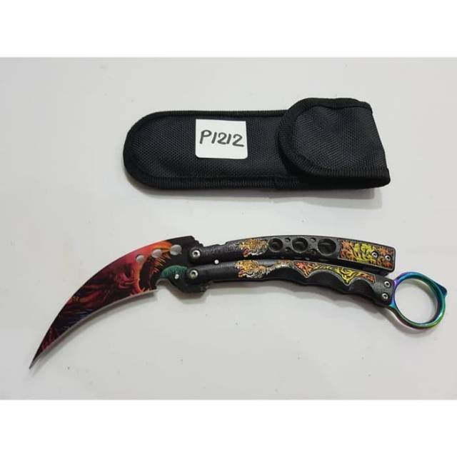 Pisau lipat balisong P1212 survival kit
