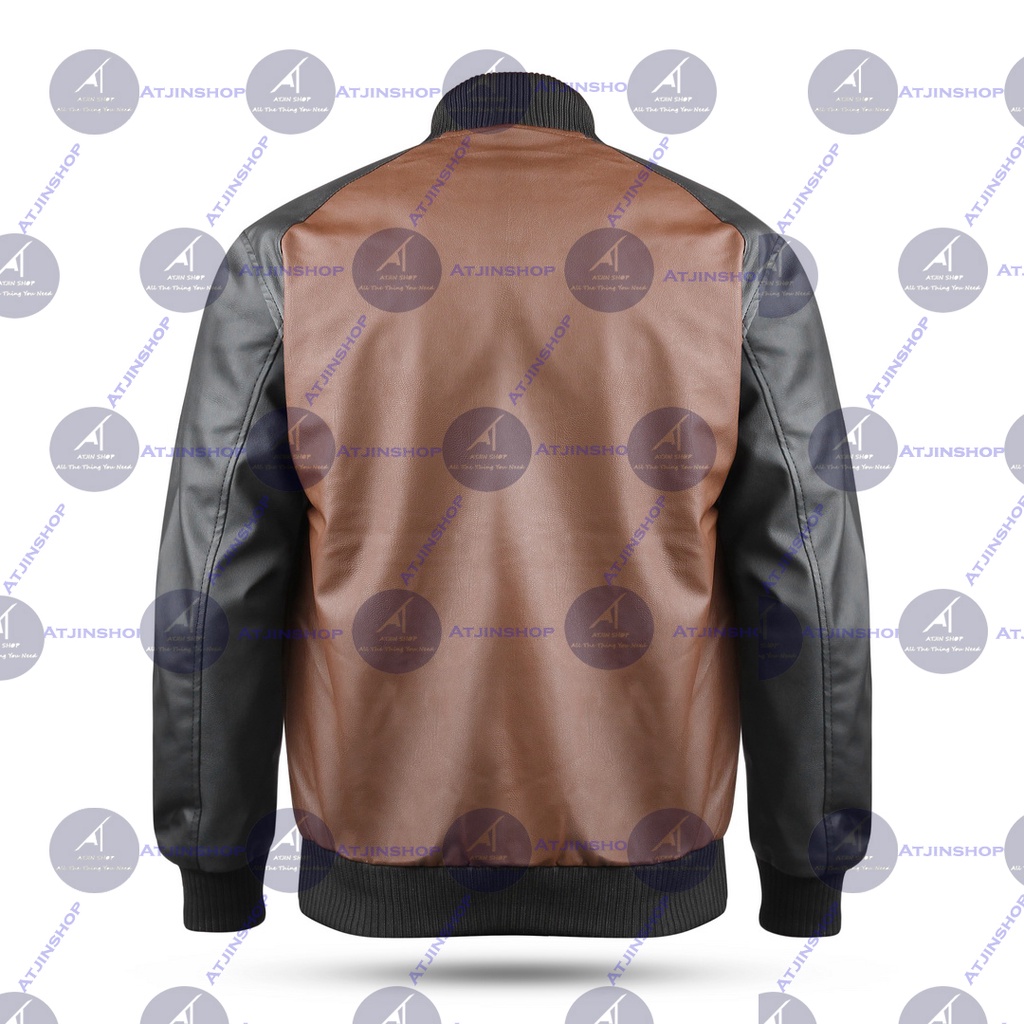 Atjin- Jaket Bomber Pria Semi Kulit Pria Anti Air dan Angin / Jaket Touring motor Pria/ Jaket Motor