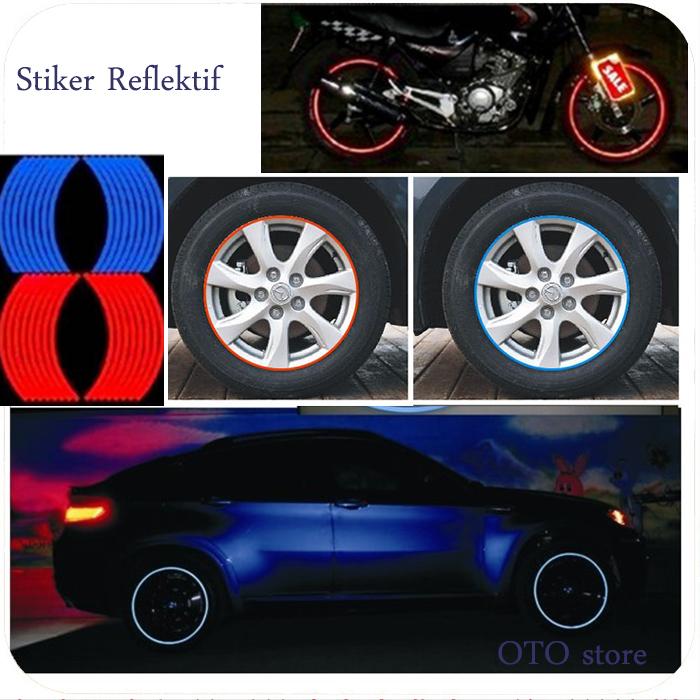 Stiker Reflektif Mobil/Motor Ban 17inch