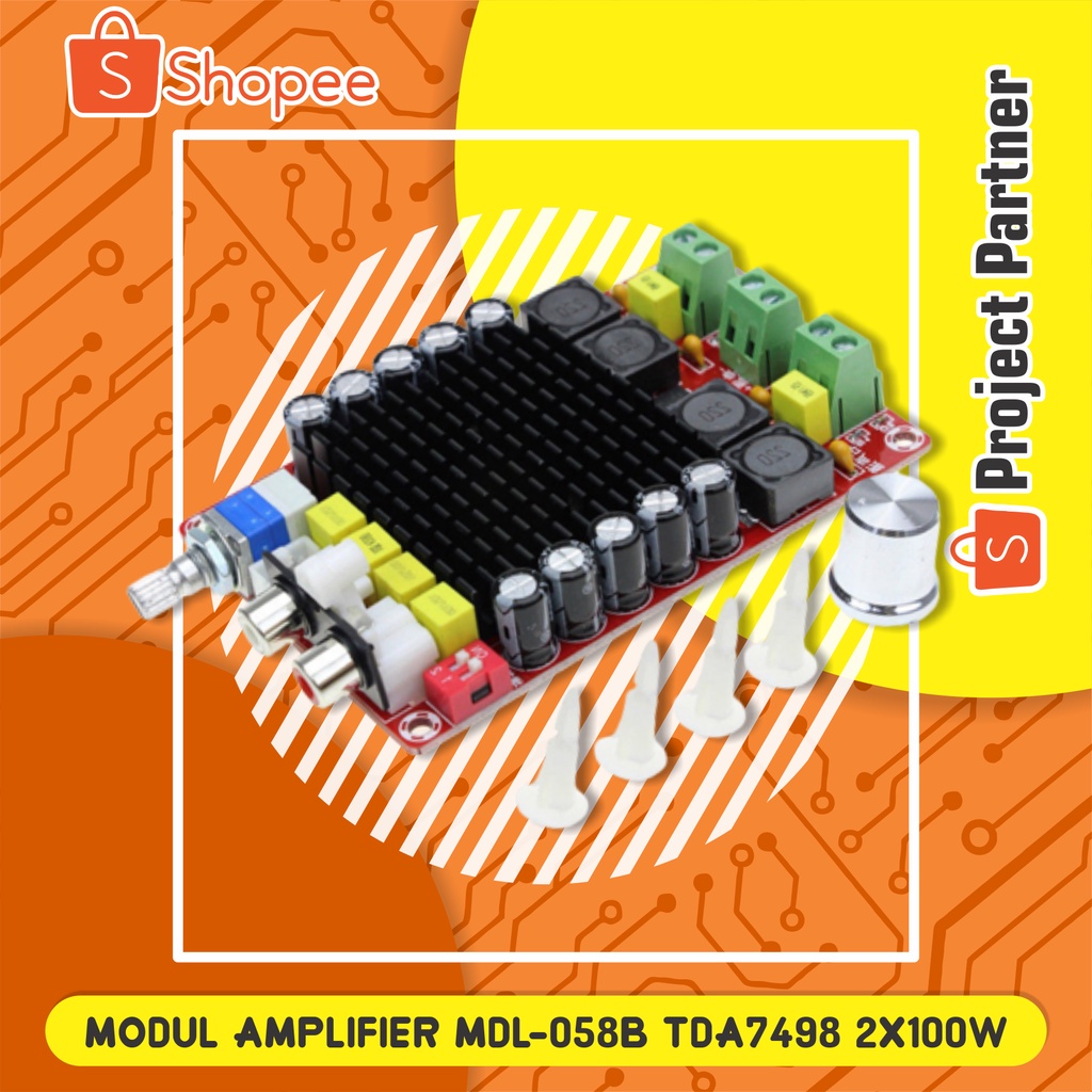 Amplifier MDL-058B TDA7498 2x100W Digital Power Amplifier Board Type-1