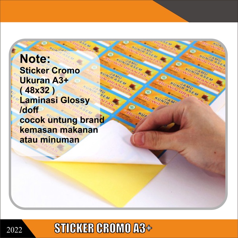 

Sticker Kemasan/Sticker Produk UMKM/ kromo A3+/Label Murah