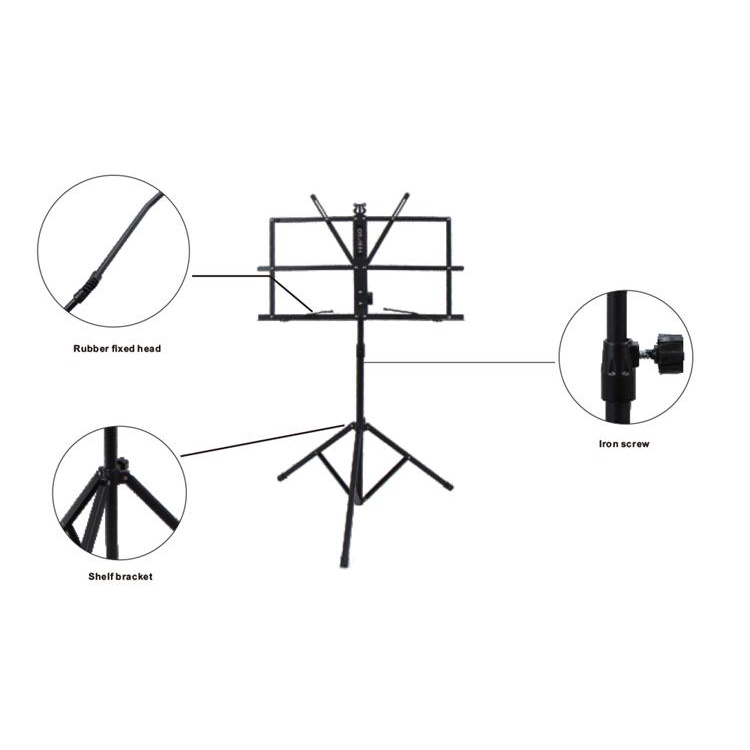 Ammoon Tripod Stand Partitur Sheet Musik - P-01