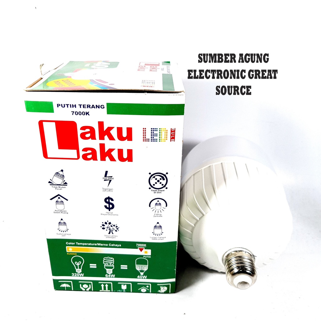 Lampu LED Laku Laku 40W Putih Terang Cerah Jelas 7000K Tahan Lama