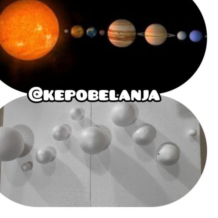 PROMO tugas Planet tata surya dari bahan bola gabus styrofoam spesial murah unik art craft sekolah