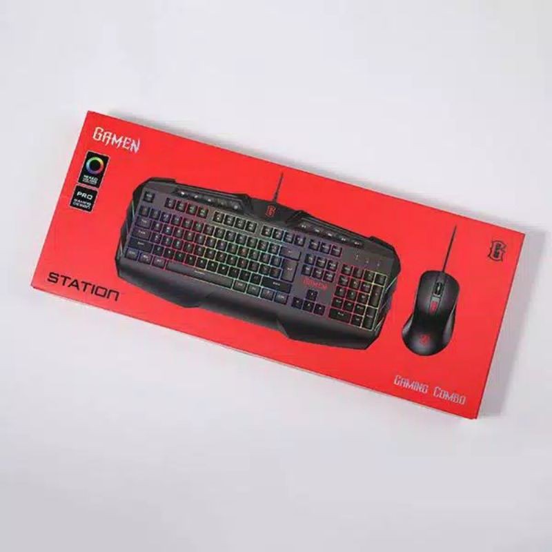 GAMEN STATION PROFESIONAL GAMING MOUSE &amp; KEYBOARD COMBO 3200 DPI BLACK